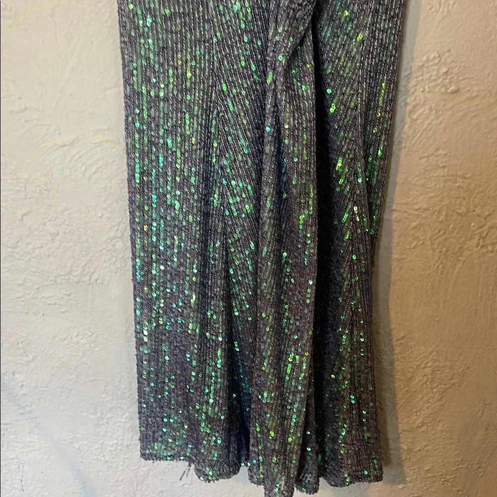 Victorias Secret Sequin V-Neck Dress in Purple and Silver - Picture 6 of 7